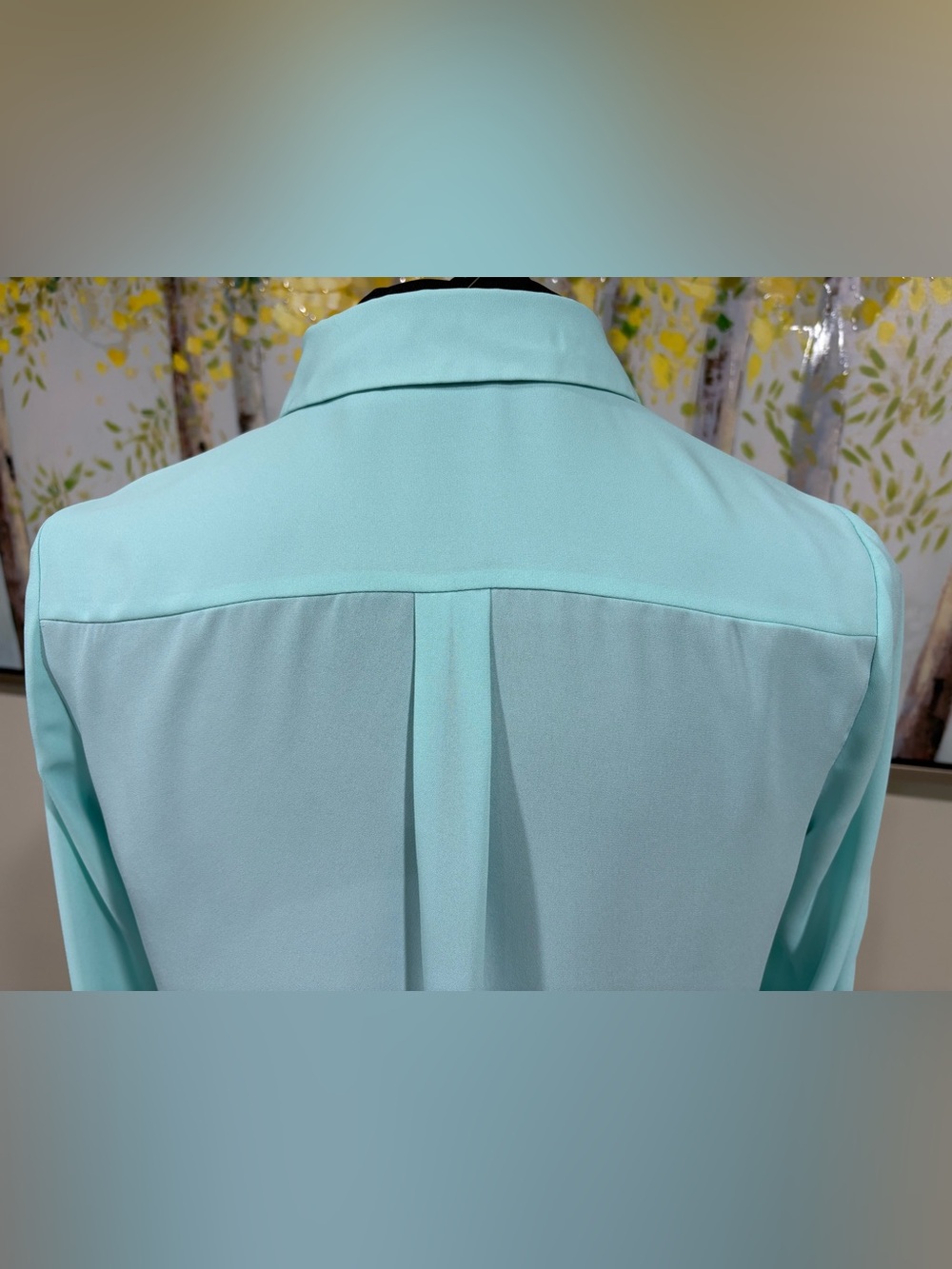 Apt. 9 Mint Button-Front Women's Blouse with Roll-Tab Sleeves - Picture 7 of 16